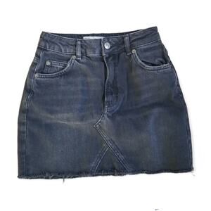Topshop Black Denim Jean Skirt size 2